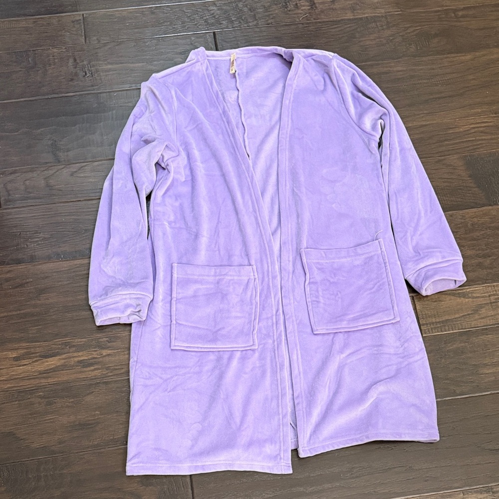 Robe Roma Velour Open front Purple Women's